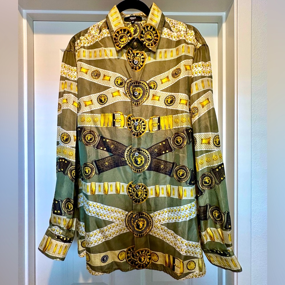 Authentic Versace Unisex Button Down Long Sleeve … - image 1